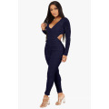 Superstarer Hot Sale Hollow out Stacked Design Sexy Women Rompers Jumpsuit